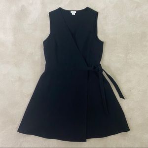 J by J. Crew Pointe Wrap Dress A line Black Women